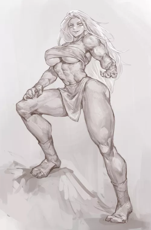 Buff girl sketch [Original]