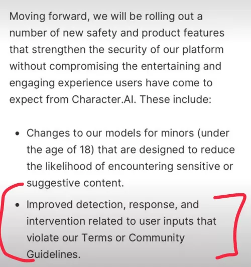 Could this mean bans for tripping the filter?