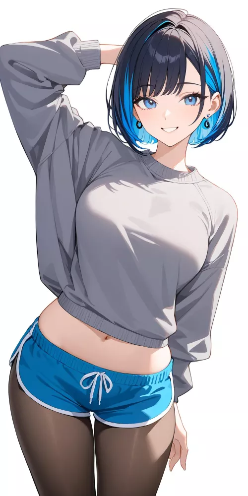 Cropped Grey Sweater 