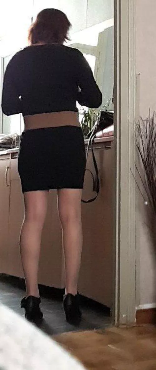 en robe vue sur mes jambes