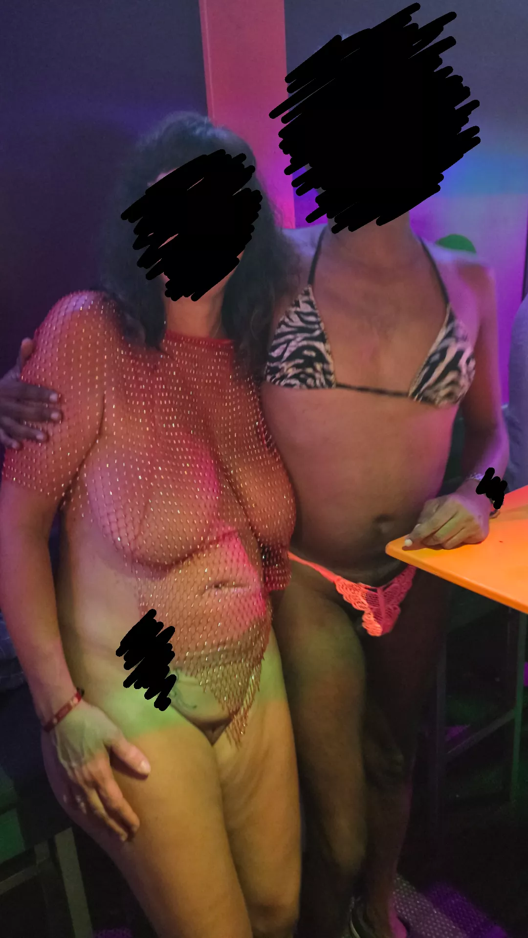 Europe is Bliss. Bikini and Tits out. Love this near naked exposure at night clubs with erotic parties