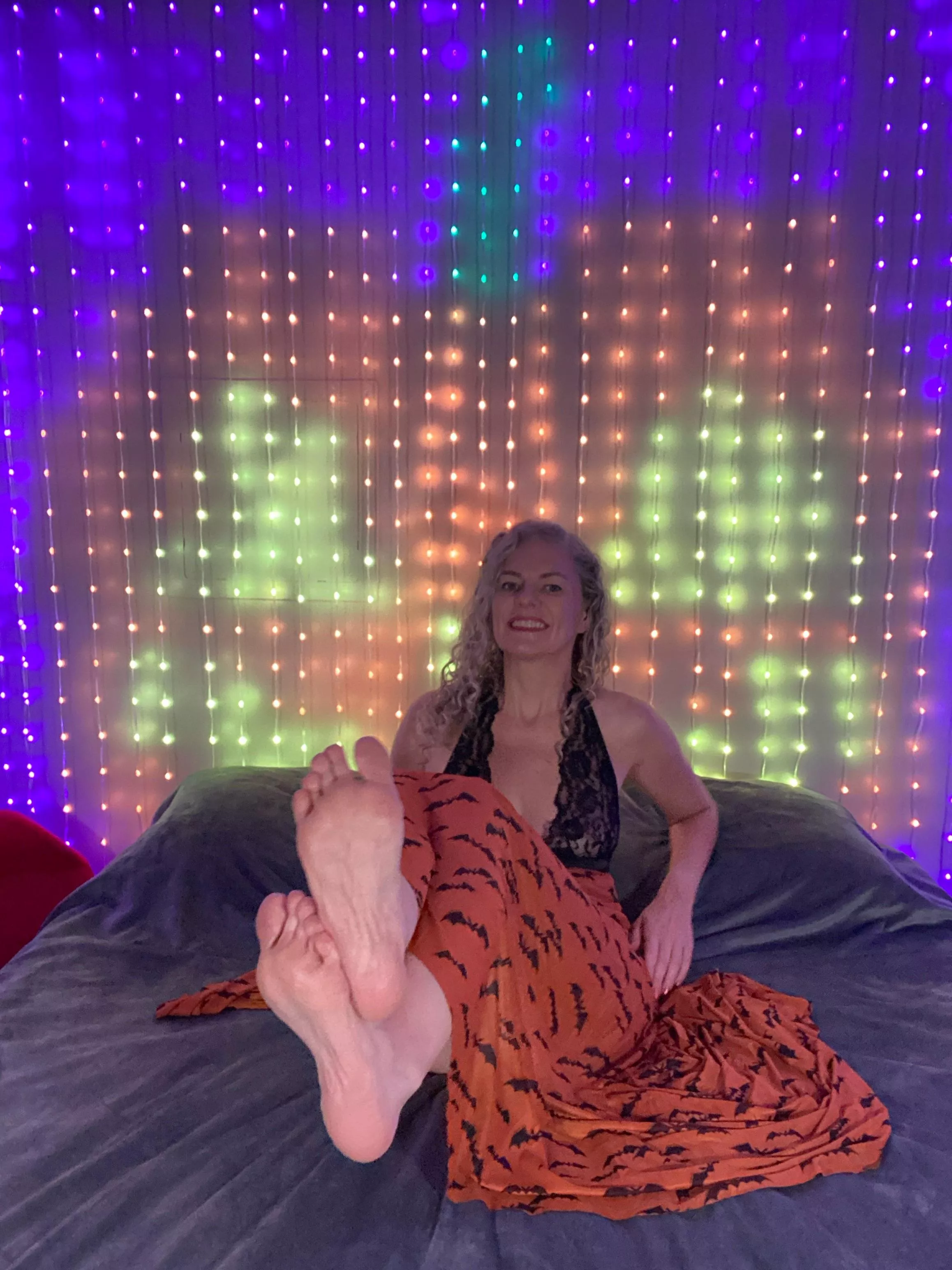 Feet in my gown 