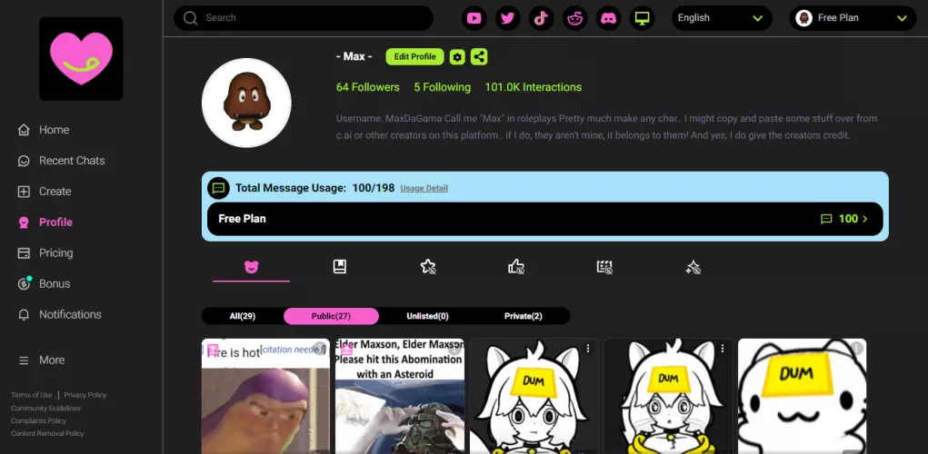 Got (a little over) 100k Interactions earlier today!