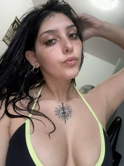 goth girl patiently waiting for her hot sticky cream