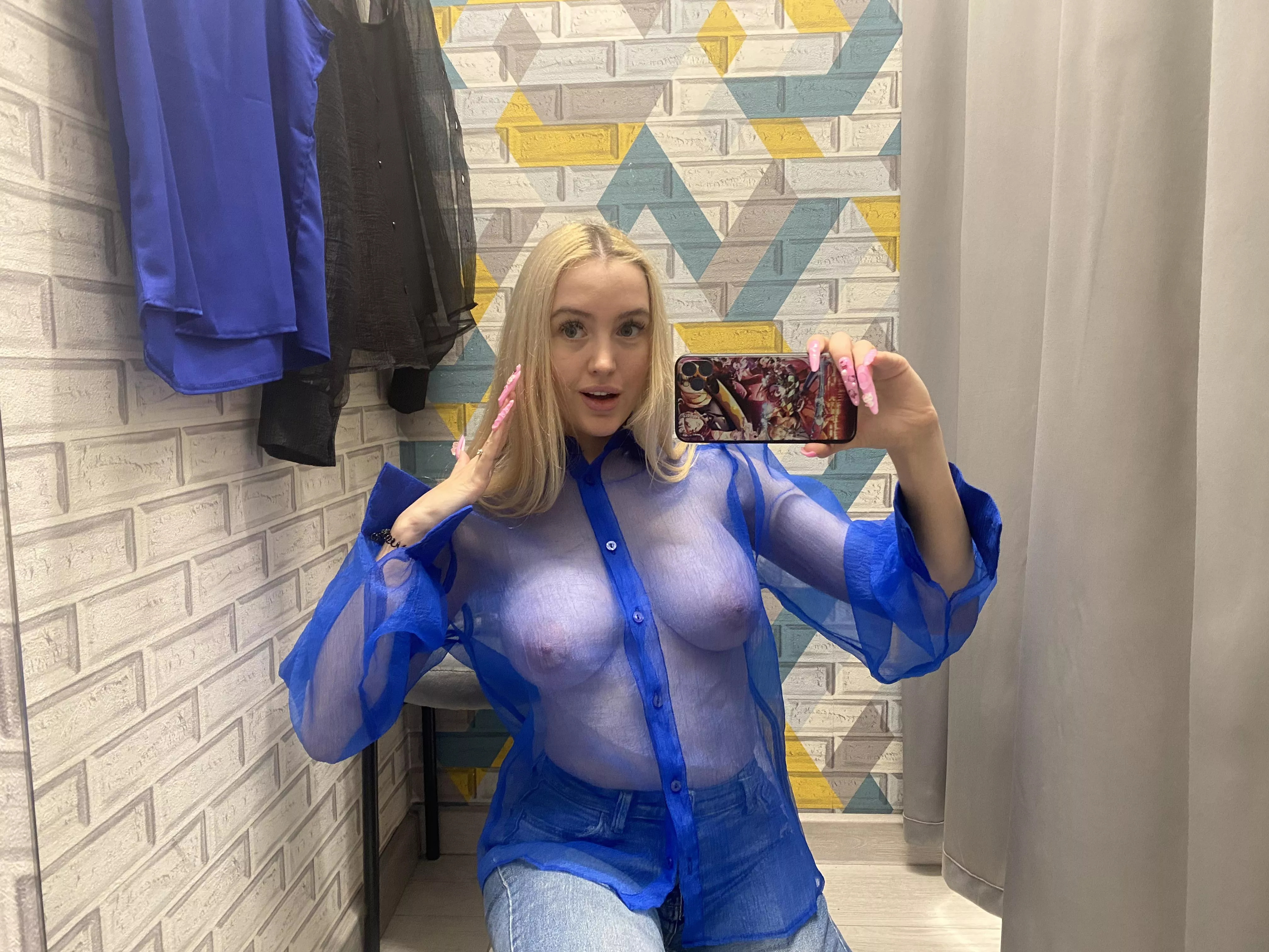 in the fitting room