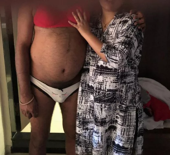 Locktober - 1st ever physical check this month by a redditor. She made me wear her bra, panties and bangles 