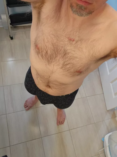 Pre shower stretching