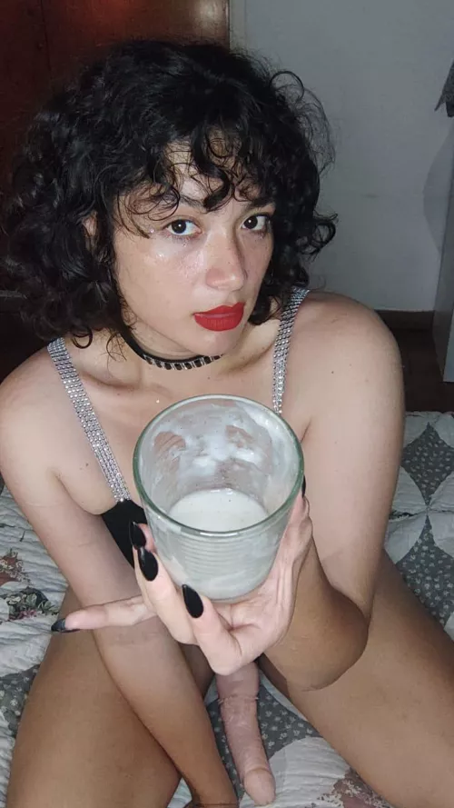 Ready to take mommy's instructions and savor a big gulp of your own liquid?