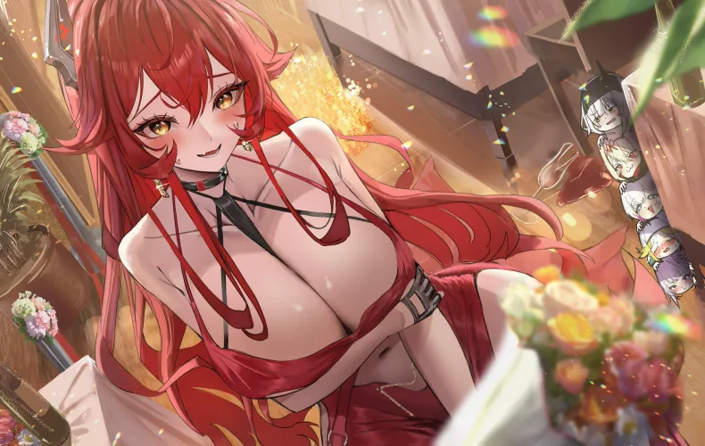 Redhood in a red dress