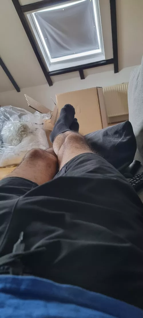 Relaxing in my unfinished apartment 