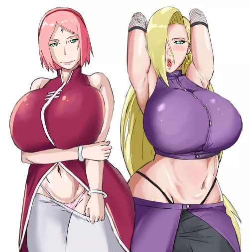 Sakura and Ino (okiru)