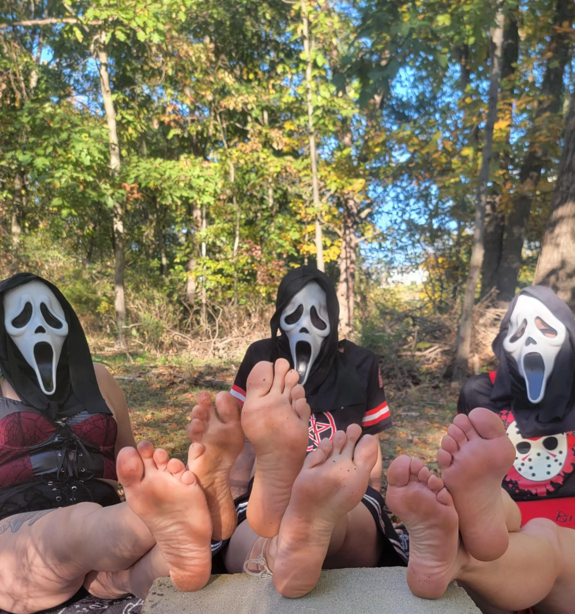 Showing off their Dirty feet