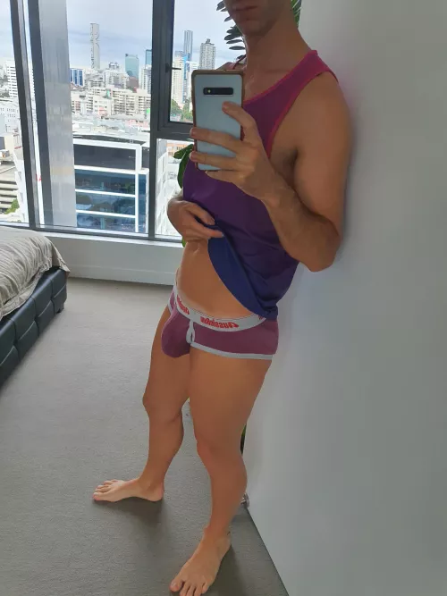 Sweaty from gym, I'm sure you won't mind?