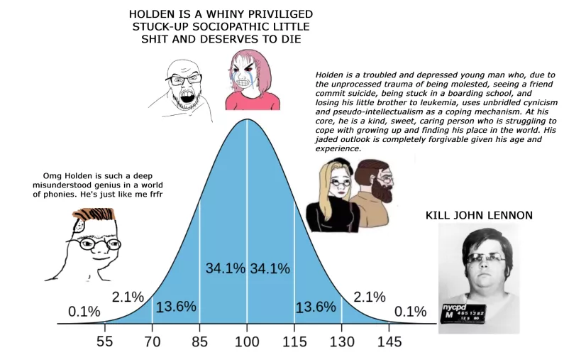 The Catcher in the Rye bell curve