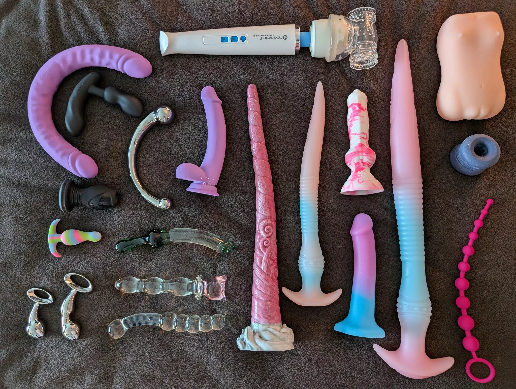 This is my current collection!  The biggest long plug is too big for me now but I'm definitely working towards using them all eventually 😁 