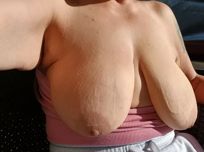 Use the nice weather to give my horny neighbors a thick hard cock. Would you let my tits make you hard?