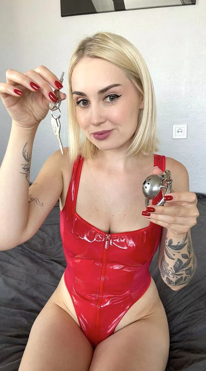Will you take off your chastity at the end of the month? Or are you willing to wear your chastity for me forever?