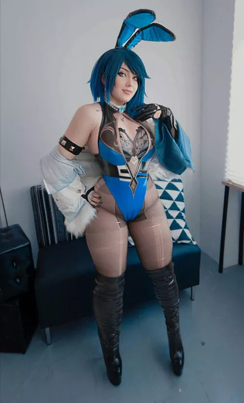 Yelan cosplay by (Kuroitsune) 