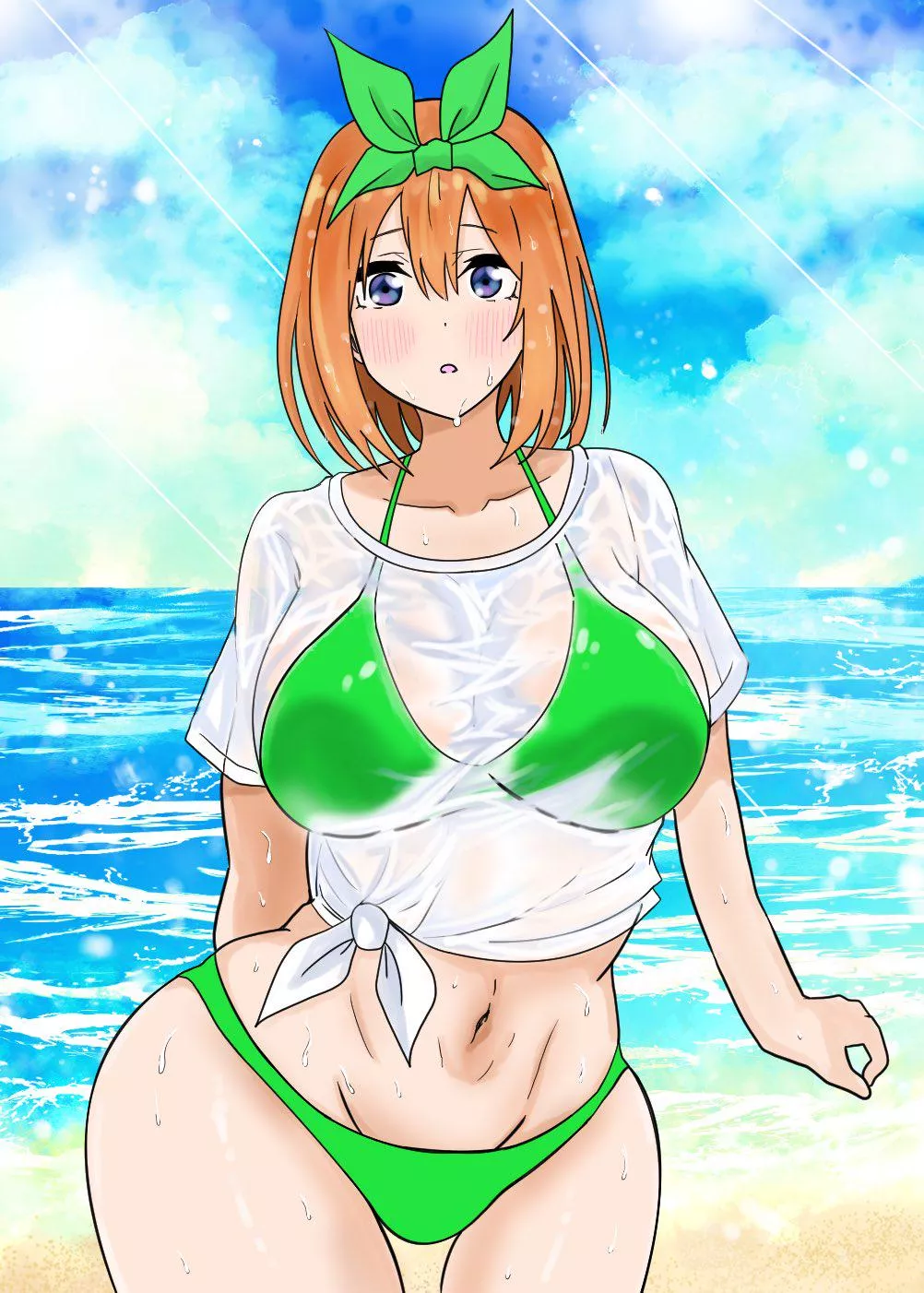 Yotsuba Showing Off Her Thick Body In A Bikini 