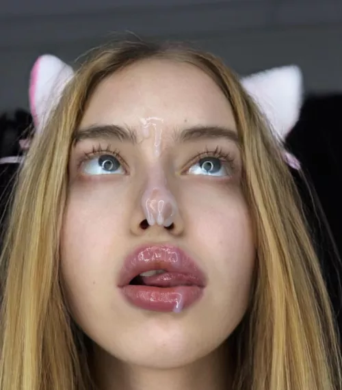 young and ambitious girl got cum on her face