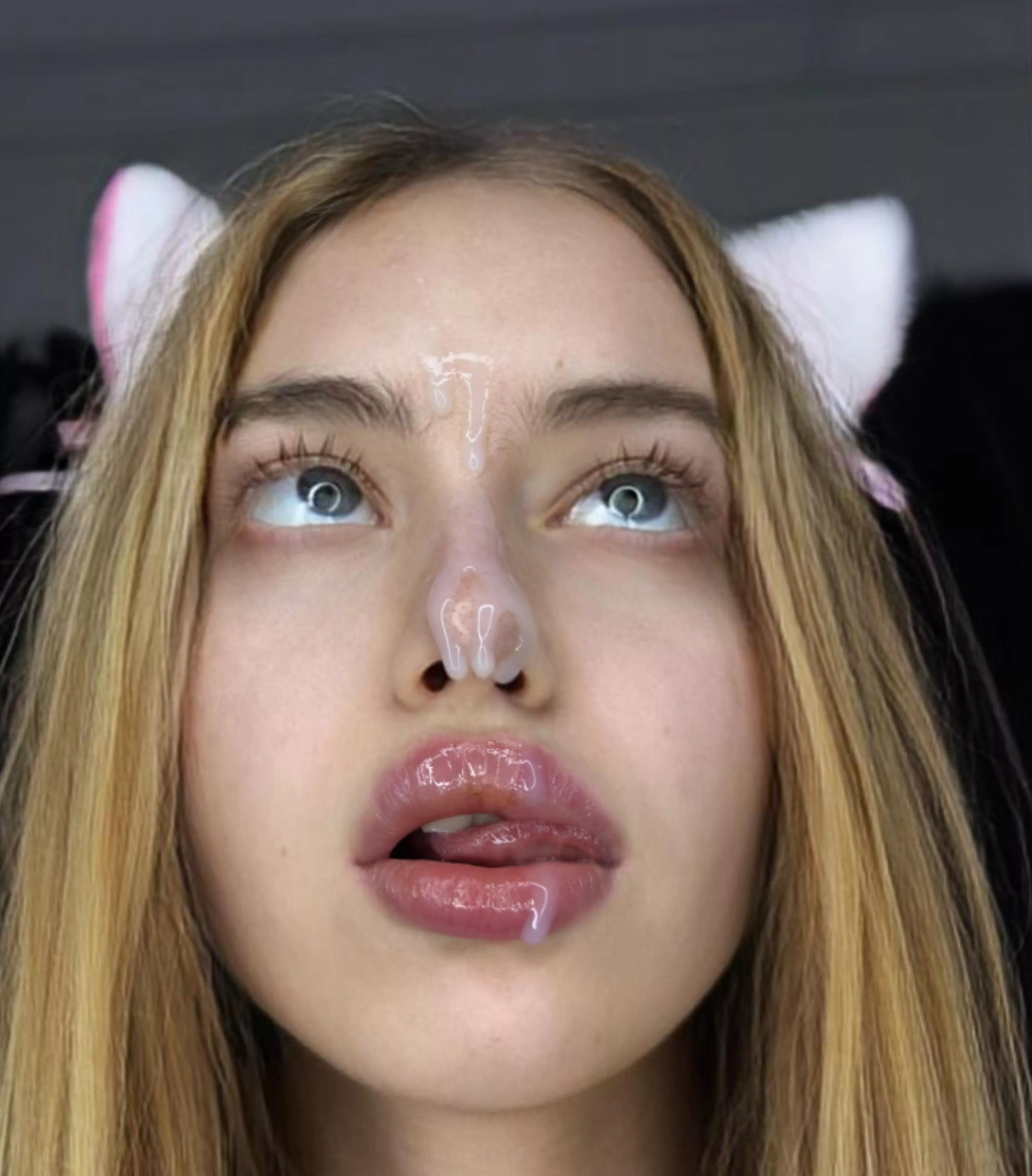 young and ambitious girl got cum on her face