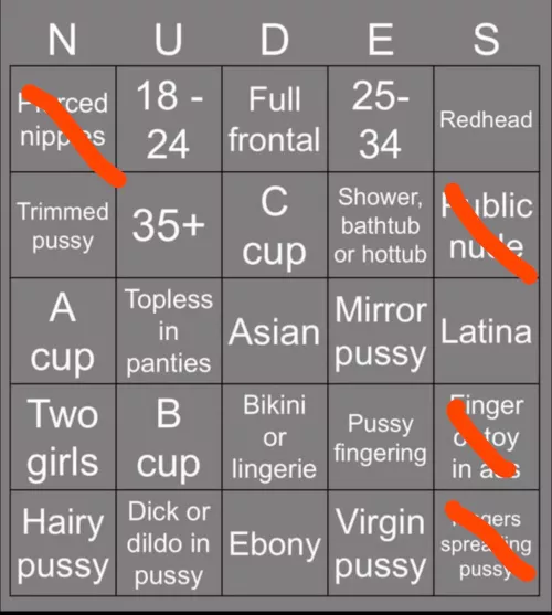 33 [m4f] help me with my first bingo card, dm me please