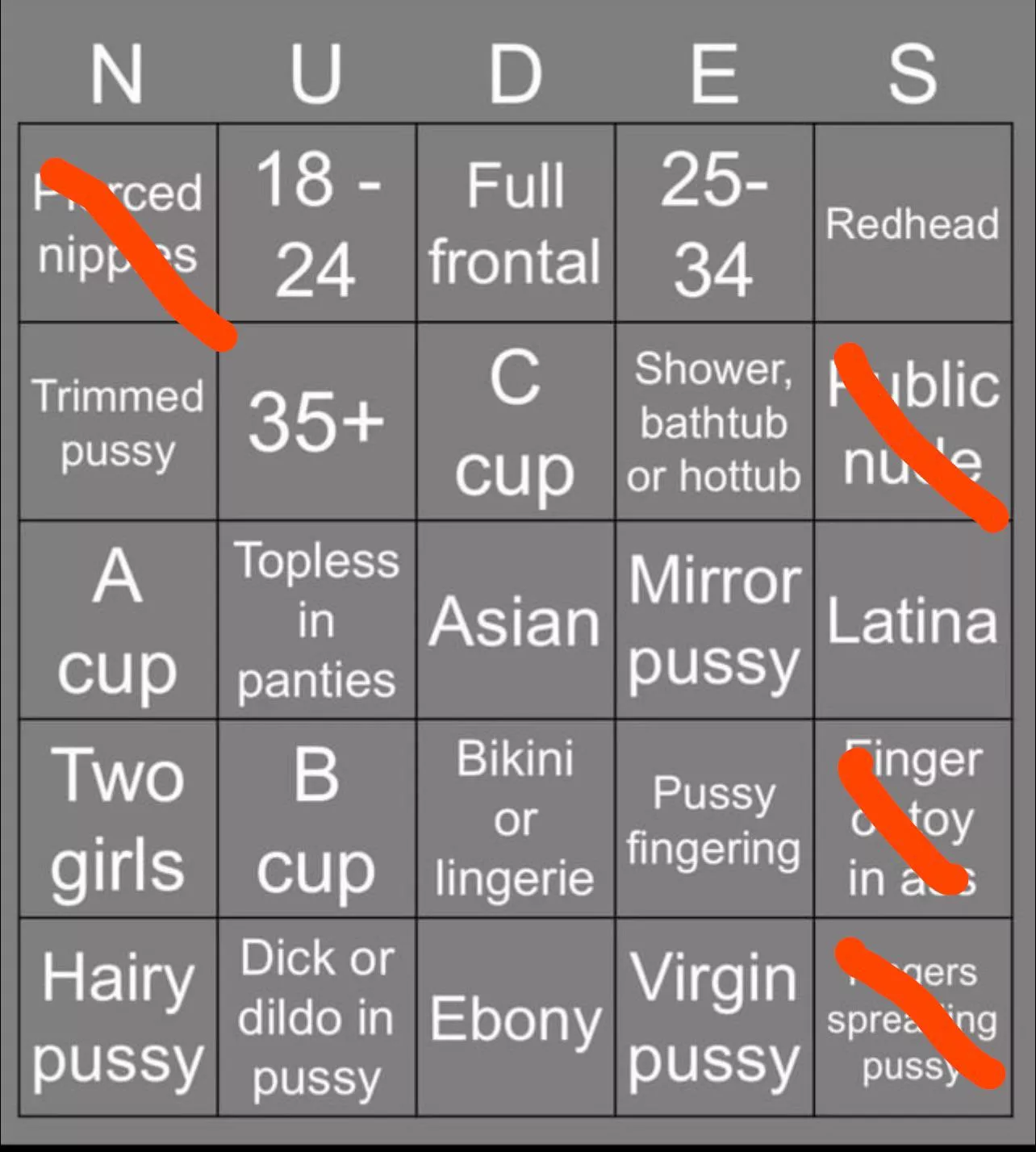 33 [m4f] help me with my first bingo card, dm me please