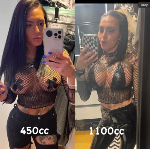450cc implants to 1100cc bimbo tits