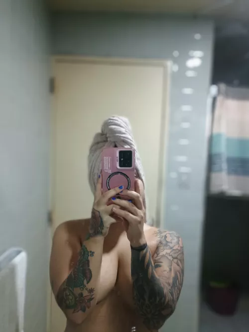 after a delicious shower