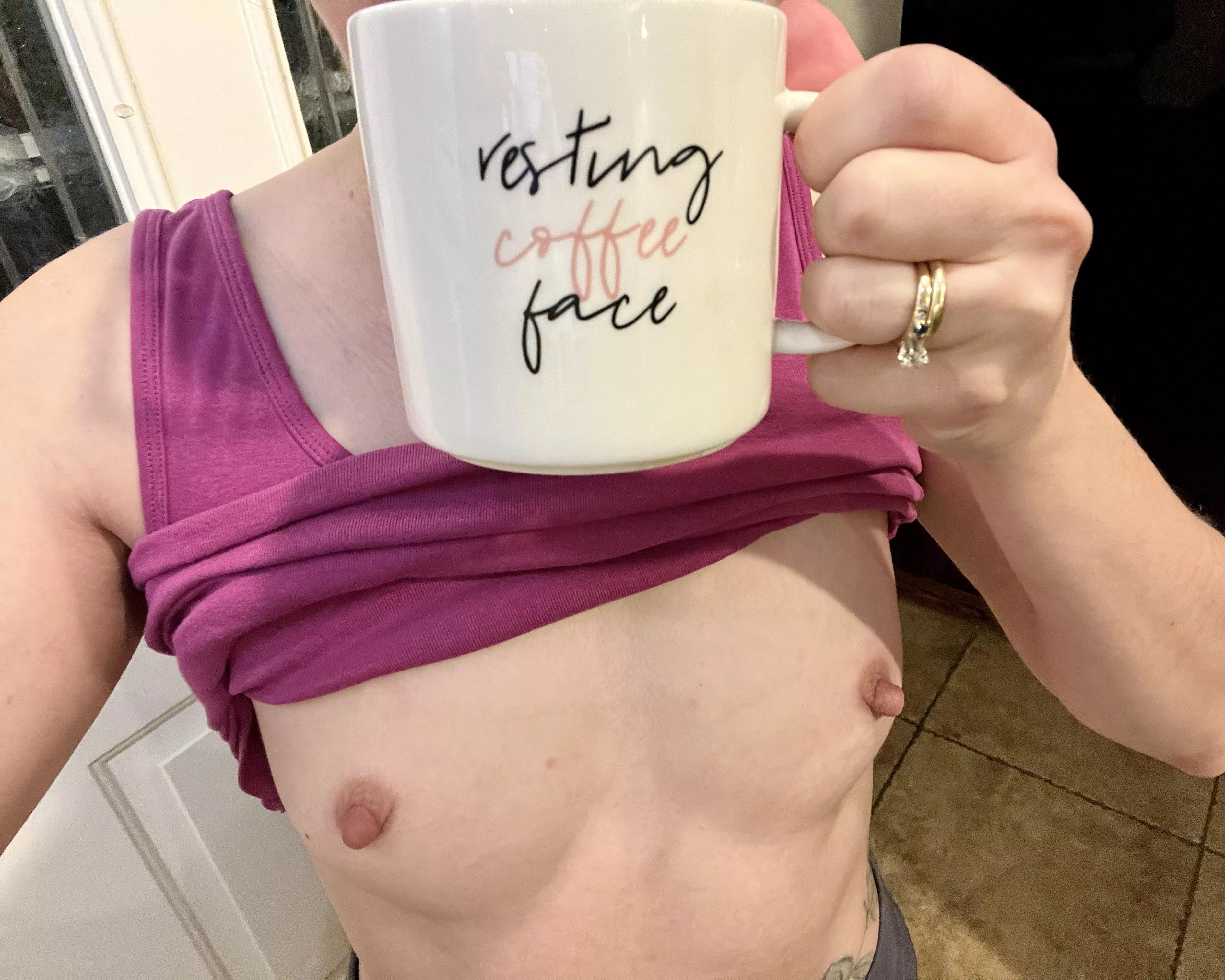 Anyone else have resting coffee face until the caffeine kicks in? 🥱 