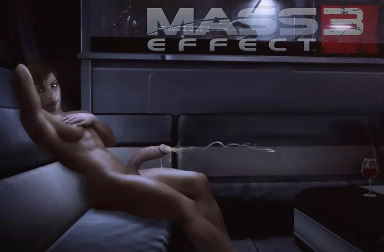 As Commander Shepard experienced another uncontrolled ejaculation, she was glad it was only one day to Samantha came home. (OC)
