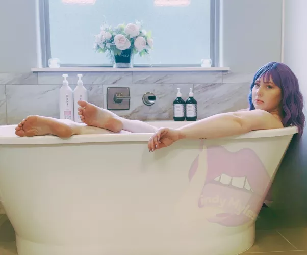 Baths are so nice, but I like letting you lick my feet clean