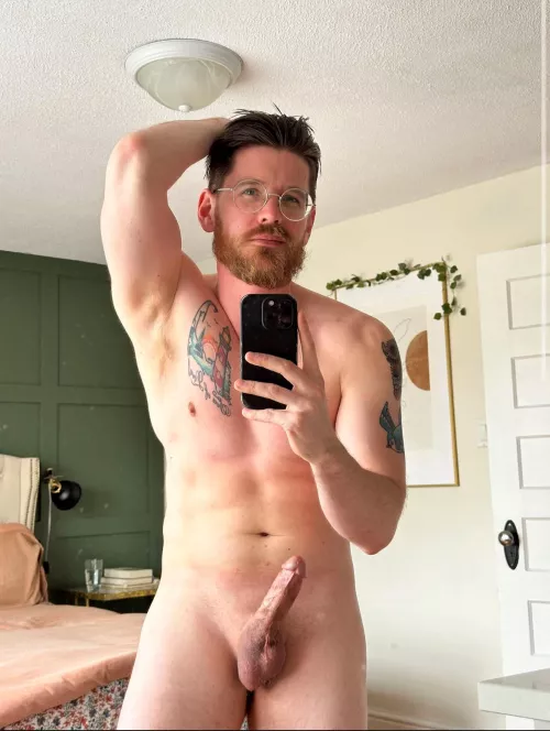 Beard up top and smooth down  below, best of both worlds  