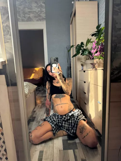 beautiful laid back girl in the bedroom