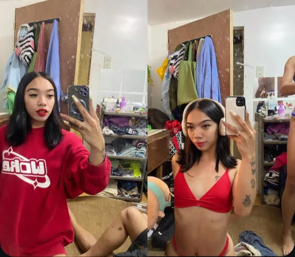 Can you undress me from jacket to swimsuit? Tell i will let you handle it 🍆🍑💦