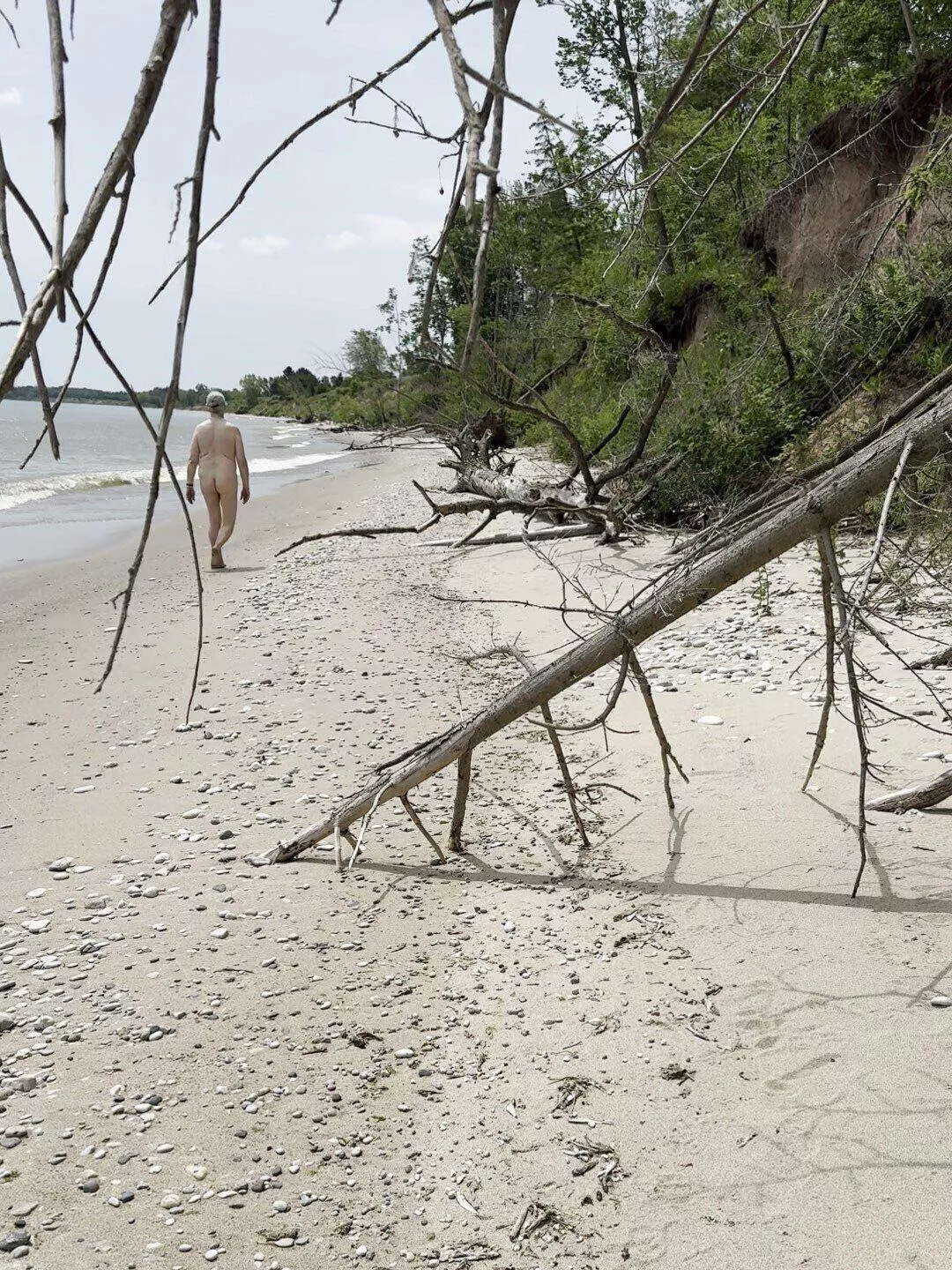Challenging beach on Lake Michigan