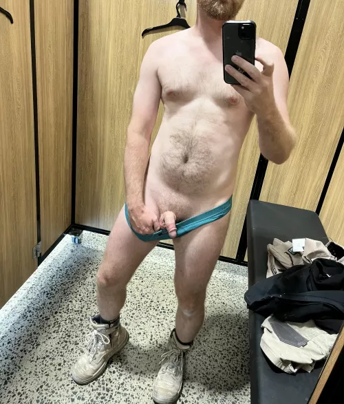 Changing room mirror was too great to pass up 