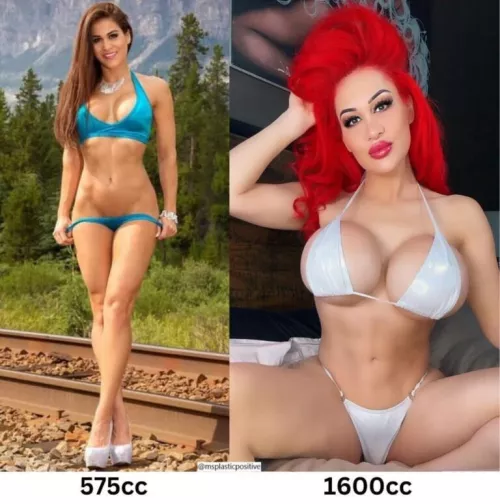 Cute on the left, 1600cc bimbo on the right