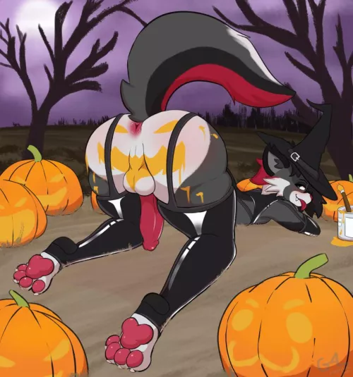 Day 285a. Shartober day 28: Probably the final witch. Artist is good4life4ever.