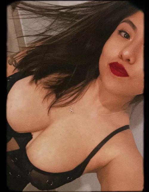 Do you think your cock will fit between my tits?