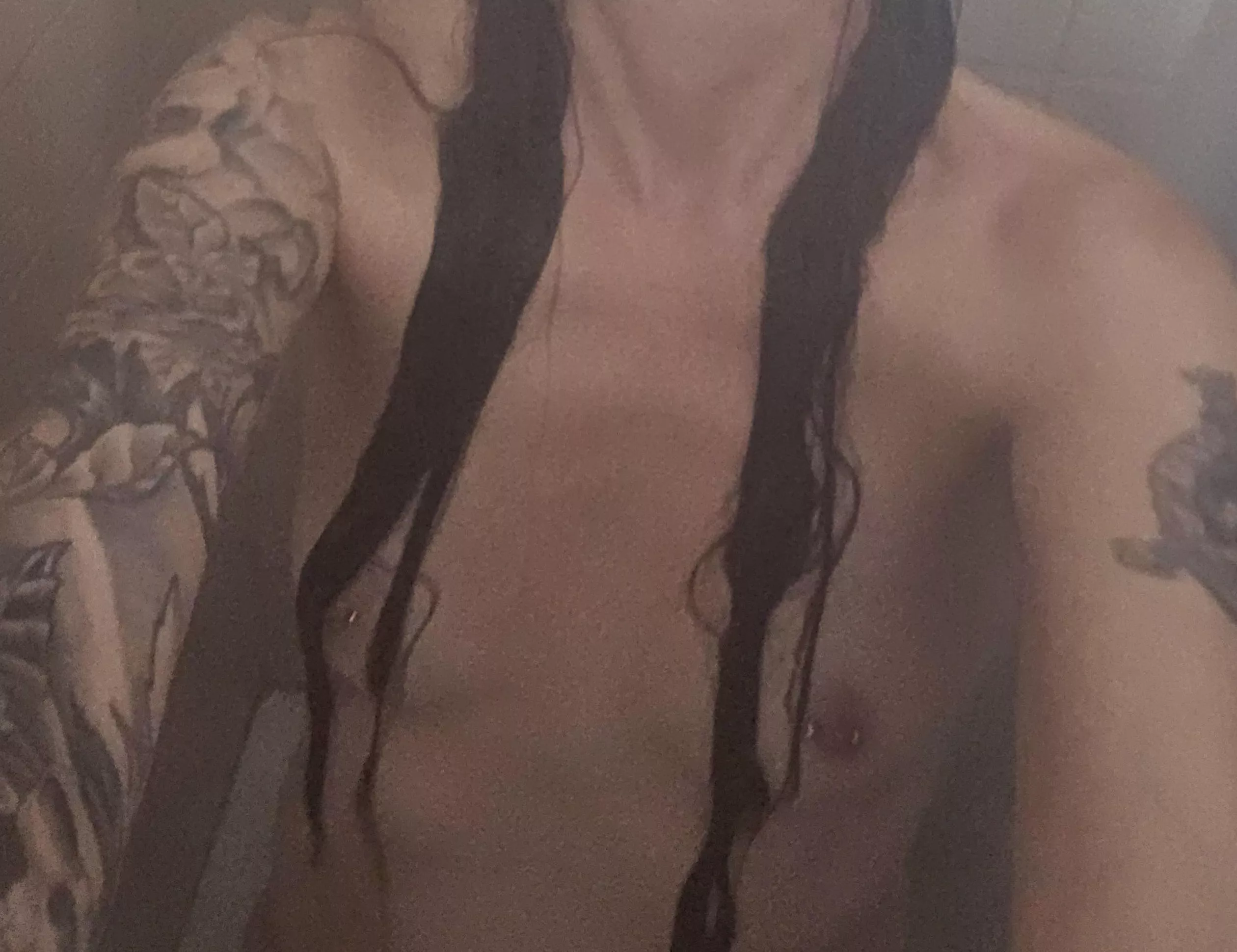 Enjoying a hot shower