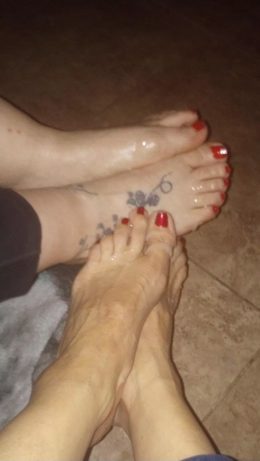 Feet cum wife