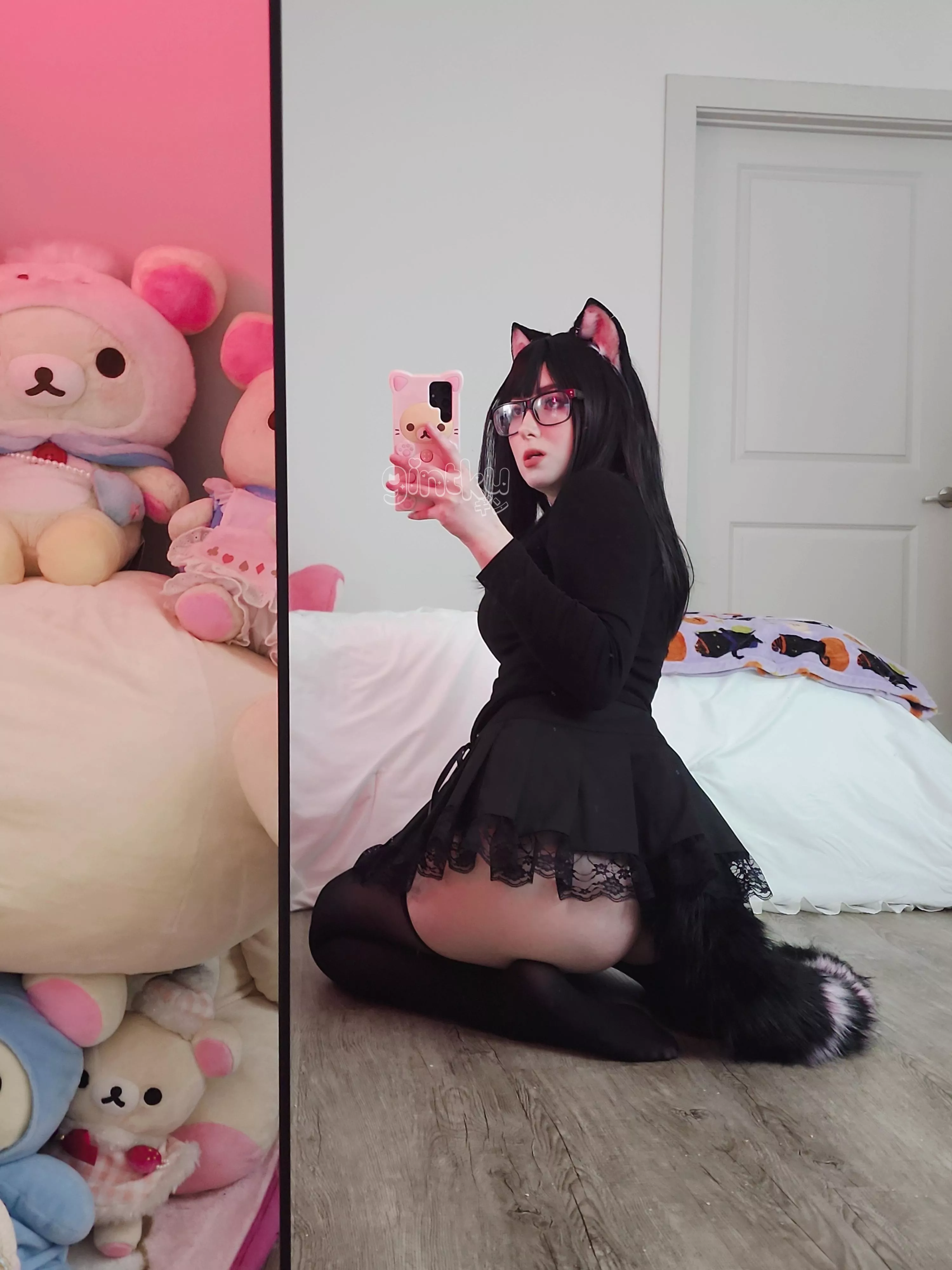 Goth Cat Girl by gintku