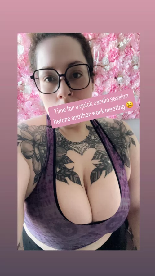 Had to get a quick cardio session in before a work meeting that could have been an email 😫