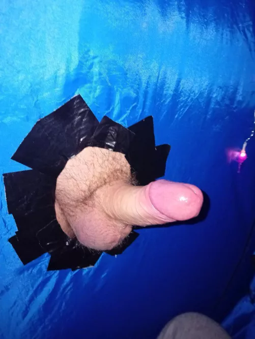 Happy customer at the popup gloryhole 