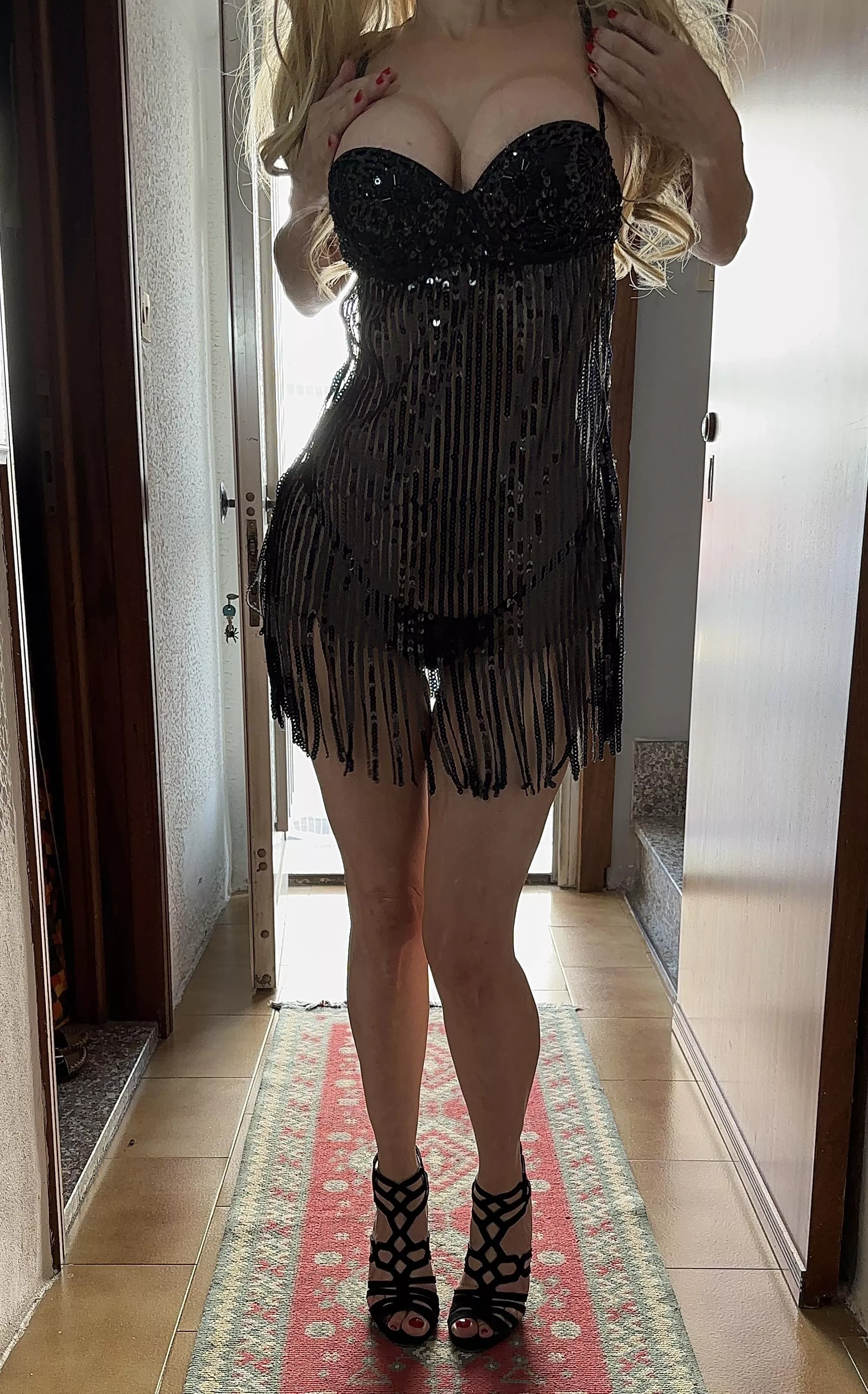 How does your stiff cock feel sitting between them?