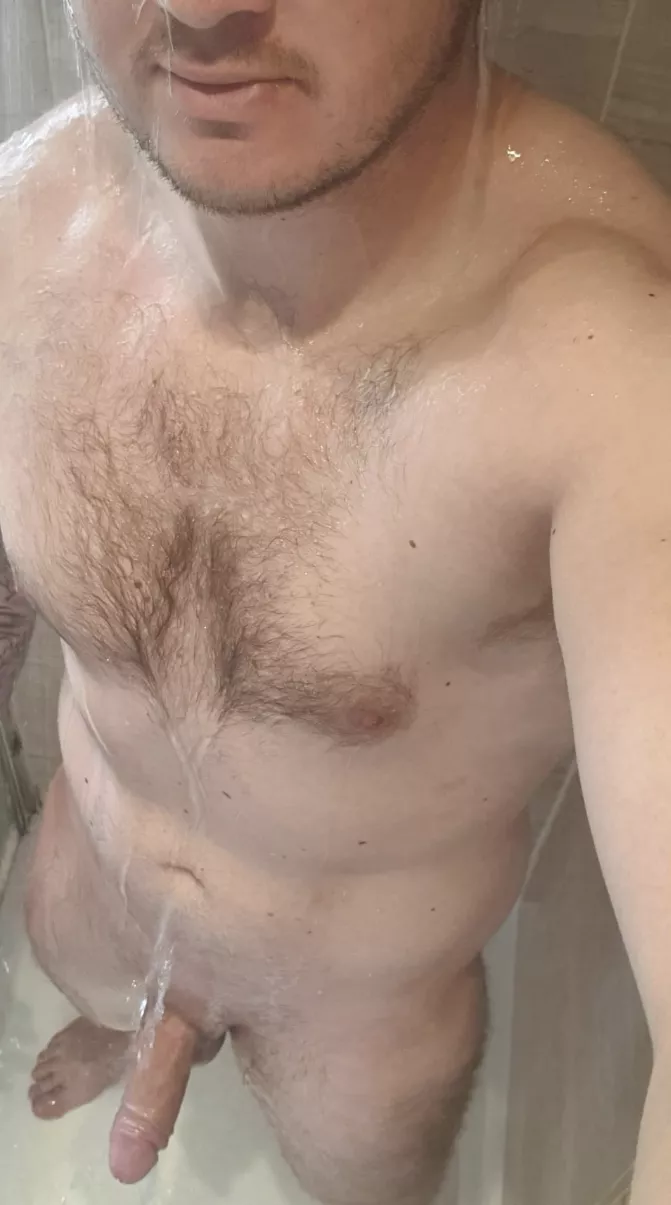 It's a small shower but I'm sure you could squeeze in..