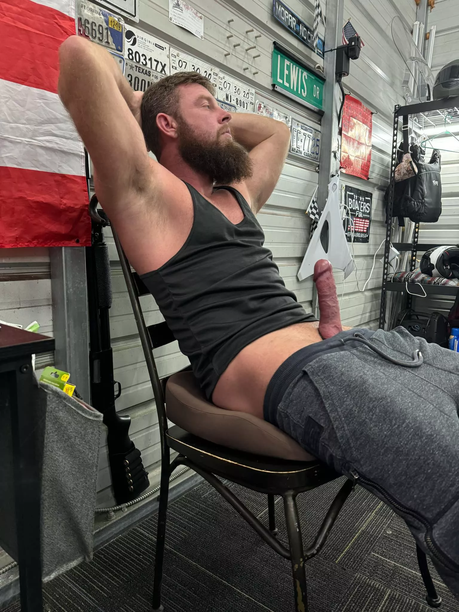 Just hanging out in the garage. 