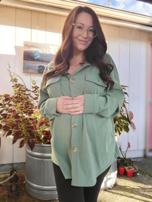 Loving the fall weather and my bump at 5 months