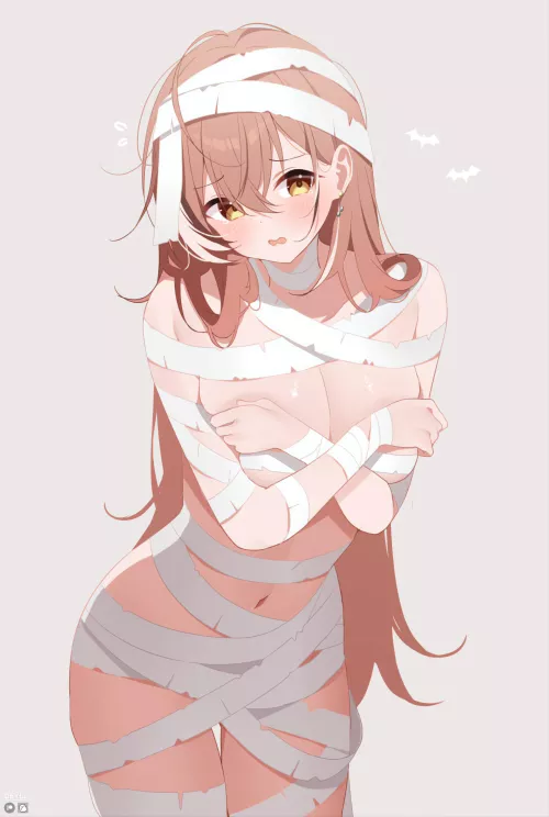 Mumei wrapped in bandages 